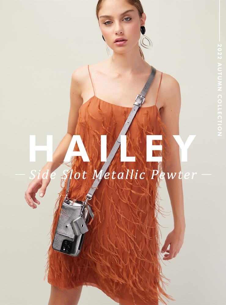 【販売開始】HAILEY SIDE SLOT METALLIC PEWTER