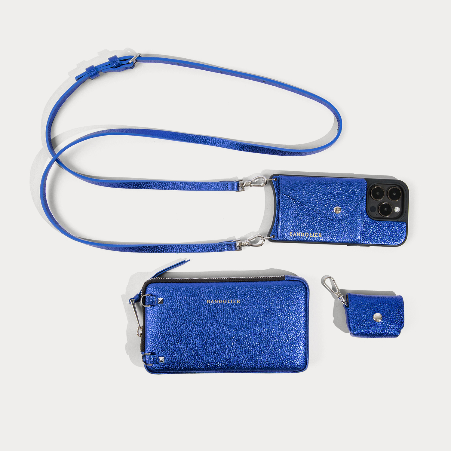 EXPANDED METALLIC BLUE POUCH エキスパンデッド メタリックブルー 