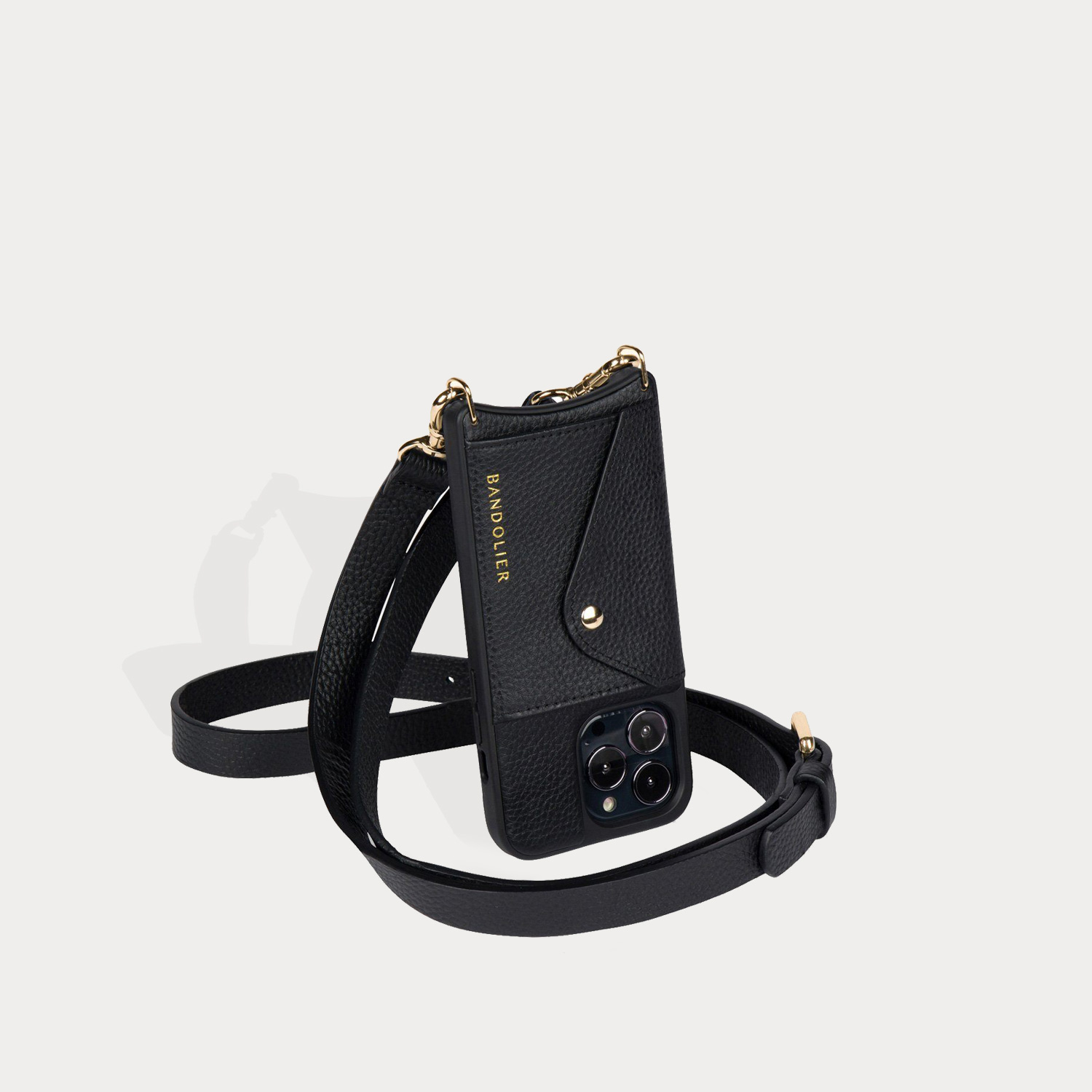 MINI HEART POUCH BLACK GOLD ミニハート ポーチ ブラックゴールド 