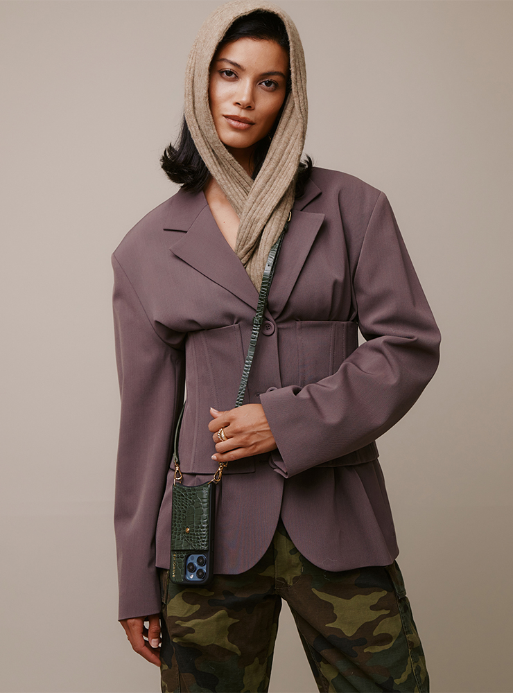  New Item / DONNA SIDE SLOT DARK GREEN