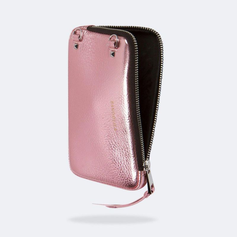 EXPANDED METALLIC PINK POUCH
