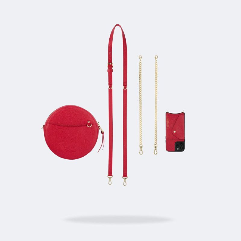 【オンライン限定】【iPhone 12 Pro/12】LEAH RED BAG リア レッド バッグ
