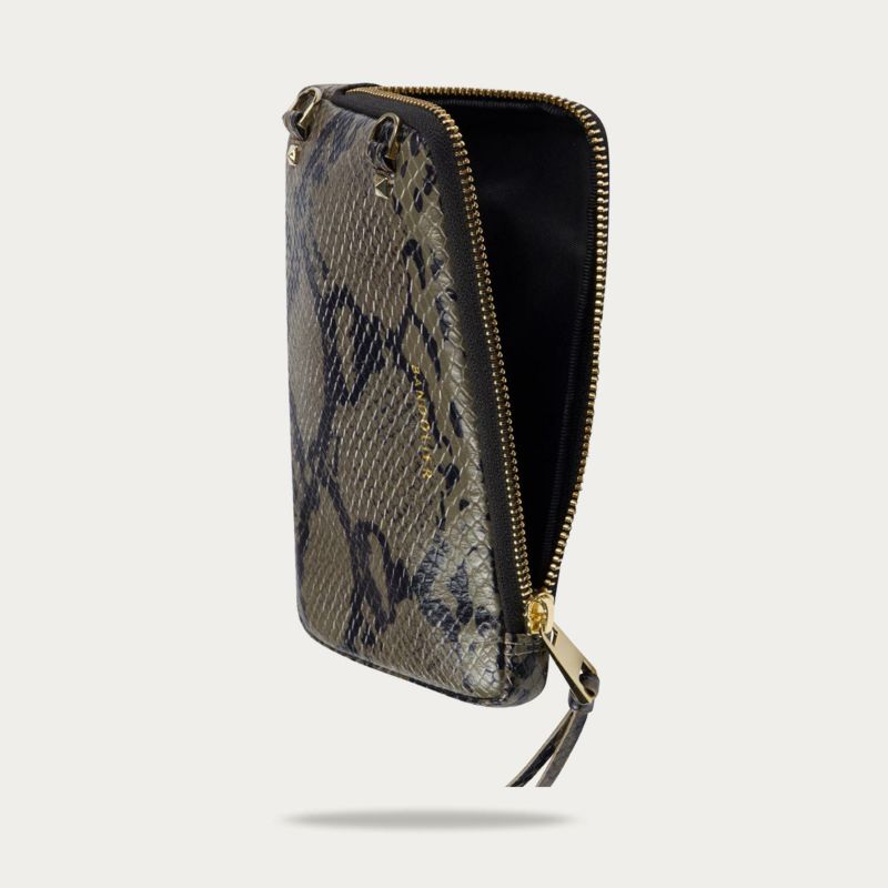 EXPANDED BROWN SNAKE POUCH エキスパンデッド ブラウンスネーク ポーチ