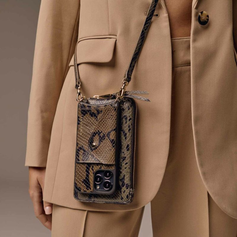 EXPANDED BROWN SNAKE POUCH エキスパンデッド ブラウンスネーク ポーチ