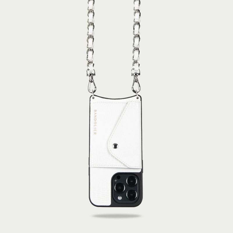 【iPhone 12 Pro Max】 PAIGE SIDE SLOT LIZARD WHITE ペイジ サイドスロット リザードホワイト