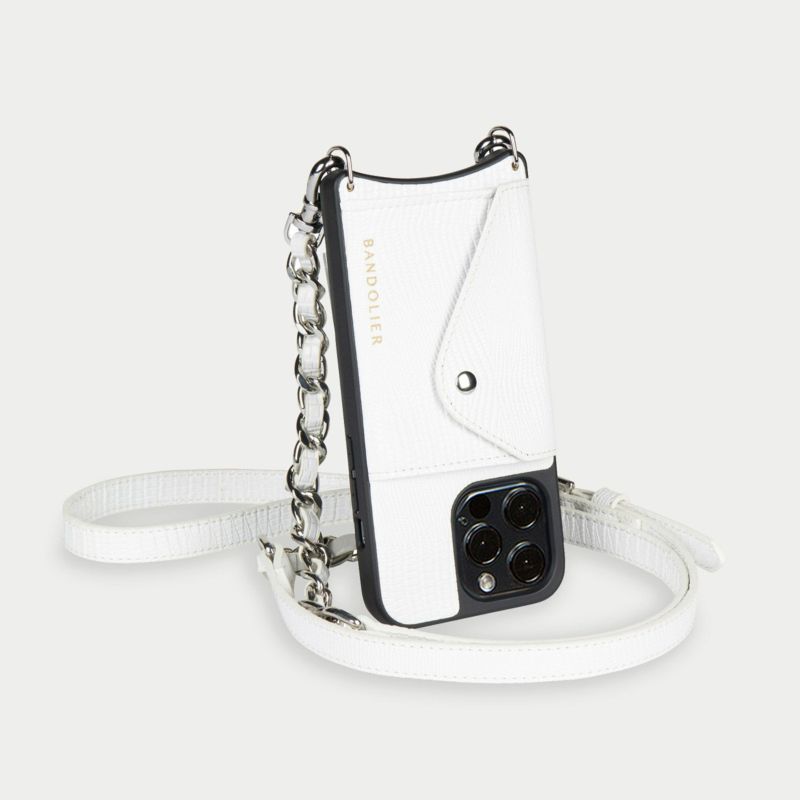 【iPhone 13 Pro Max】 PAIGE SIDE SLOT LIZARD WHITE ペイジ サイドスロット リザードホワイト
