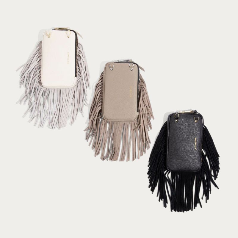 ★追跡付【Bandolier】フワフワ♪FAUX FUR EXPANDED POUCH Faux Fur Expanded Pouch Ivory/Gold – Bandolier