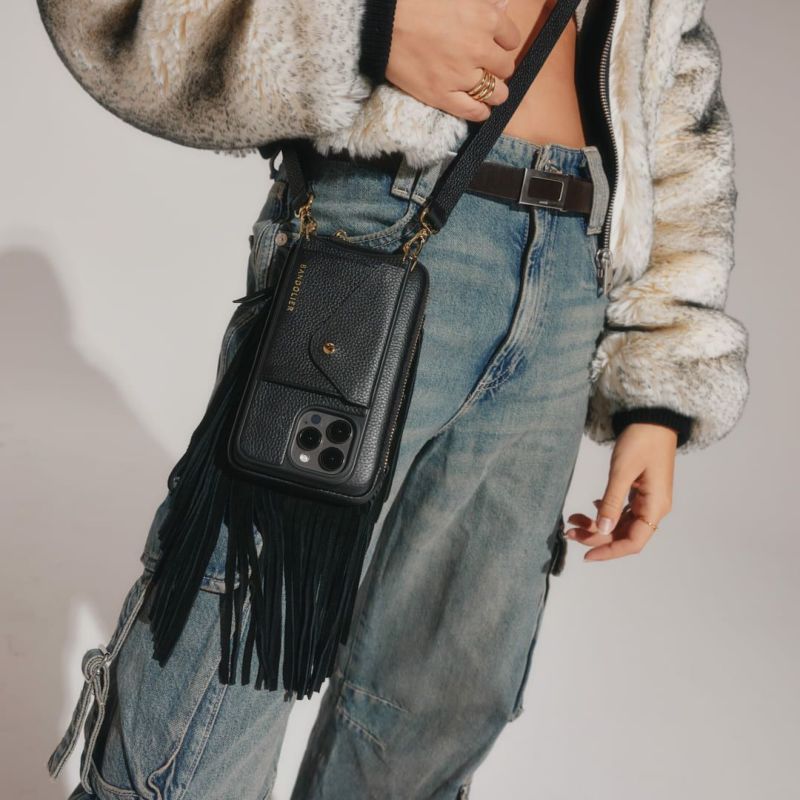 ★追跡&関税込【BANDOLIER】FRINGE POUCH EXPANDED FRINGE POUCH BLACK エキスパンデット フリンジ ポーチ