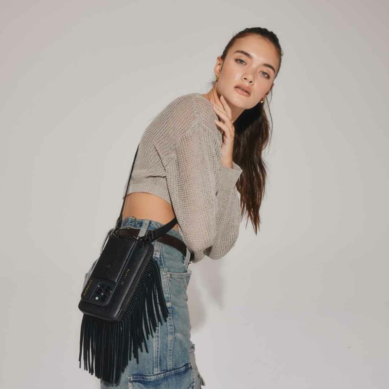 EXPANDED FRINGE POUCH BLACK エキスパンデット フリンジ ポーチ