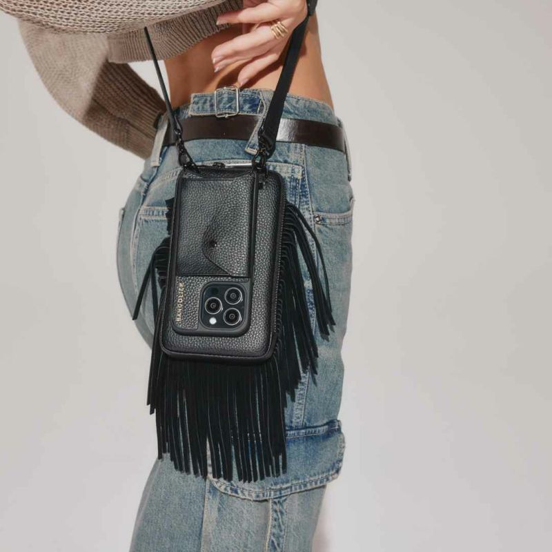 お洒落!!☆Bandolier☆\"FRINGE POUCH Hailey Fringe Pouch Set - Black/Gold – Bandolier