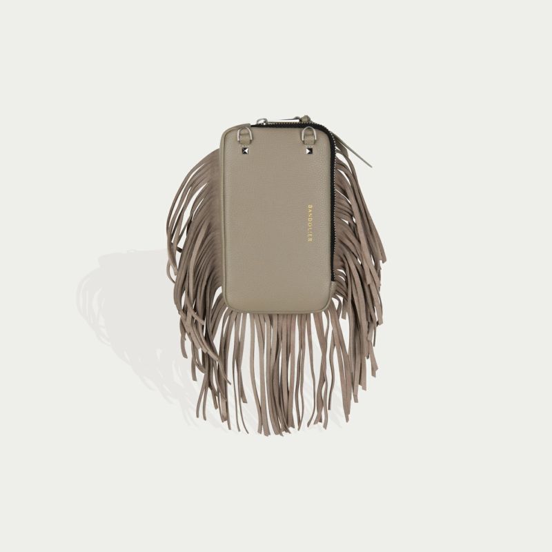 EXPANDED FRINGE POUCH GREIGE エキスパンデット フリンジ ポーチ