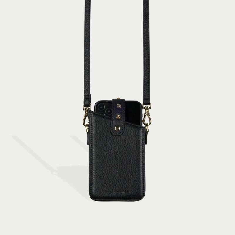 iPhone・Android対応】EMMA PHONE POUCH BLACK GOLD エマ フォンポーチ 