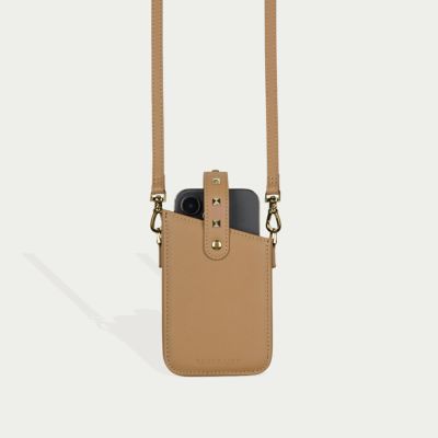【iPhone・Android対応】EMMA PHONE POUCH TAN エマ フォンポーチ タン