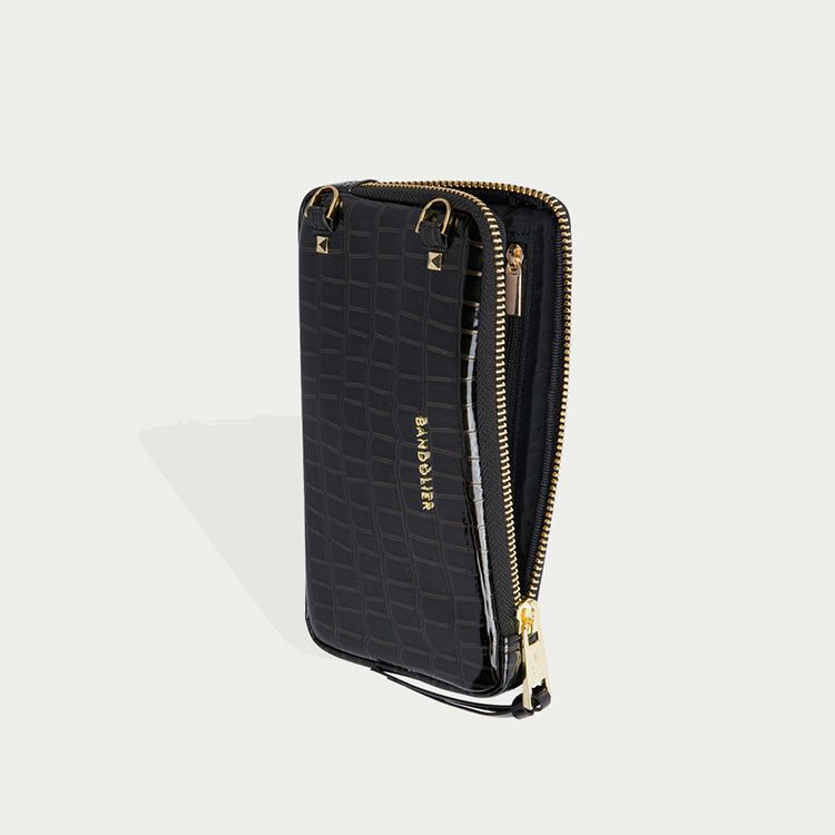 EXPANDED POUCH CROC BLACK エキスパンデッド クロックブラック