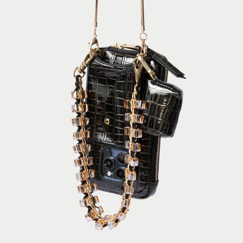EXPANDED POUCH CROC BLACK エキスパンデッド クロックブラック