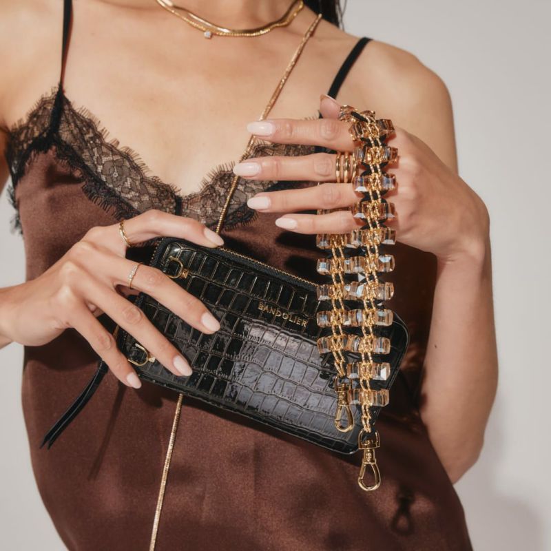 EXPANDED POUCH CROC BLACK エキスパンデッド クロックブラック