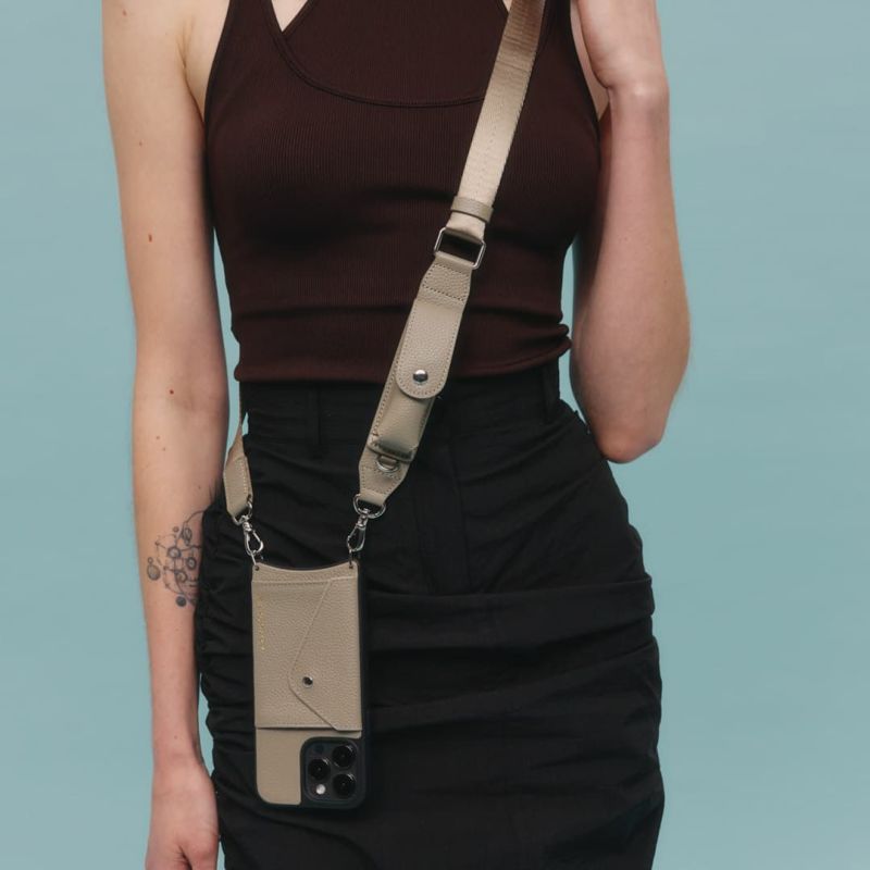 Bandolier★LANA クロスボディ リップスティック ストラップ★ LANA LIPSTICK STRAP GREIGE ラナ リップスティックストラップ