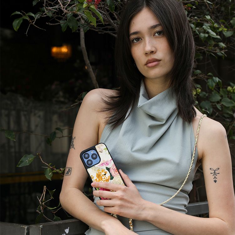 【BANDOLIER】LILY Ceci ケース&ストラップ2種＆ポーチセット Lily Set - Ceci Ivory Floral/Gold – Bandolier