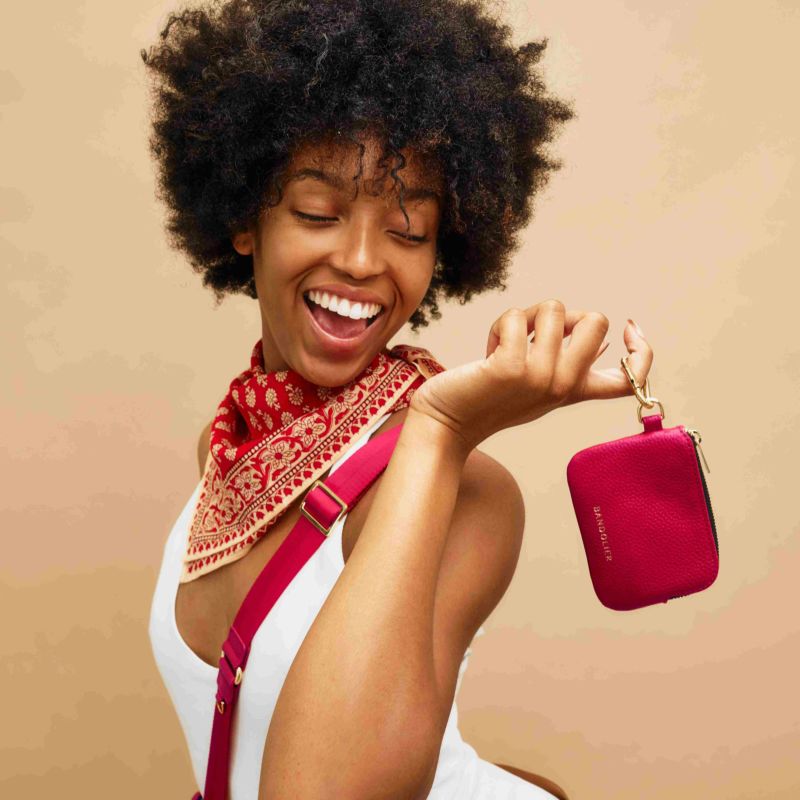 KEY ZIP POUCH RED キー ジップ ポーチ レッド | バンドリヤー