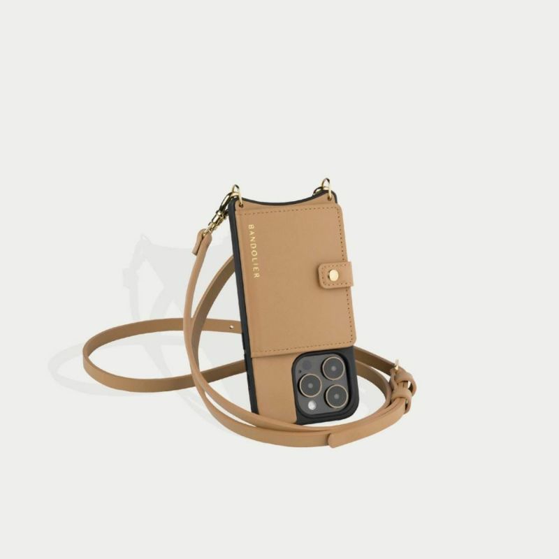 人気!! 対応機種豊富♪ ☆Bandolier☆ MILA MagSafe Crossbody Mila MagSafe Charging Crossbody Bandolier - Tan/Gold