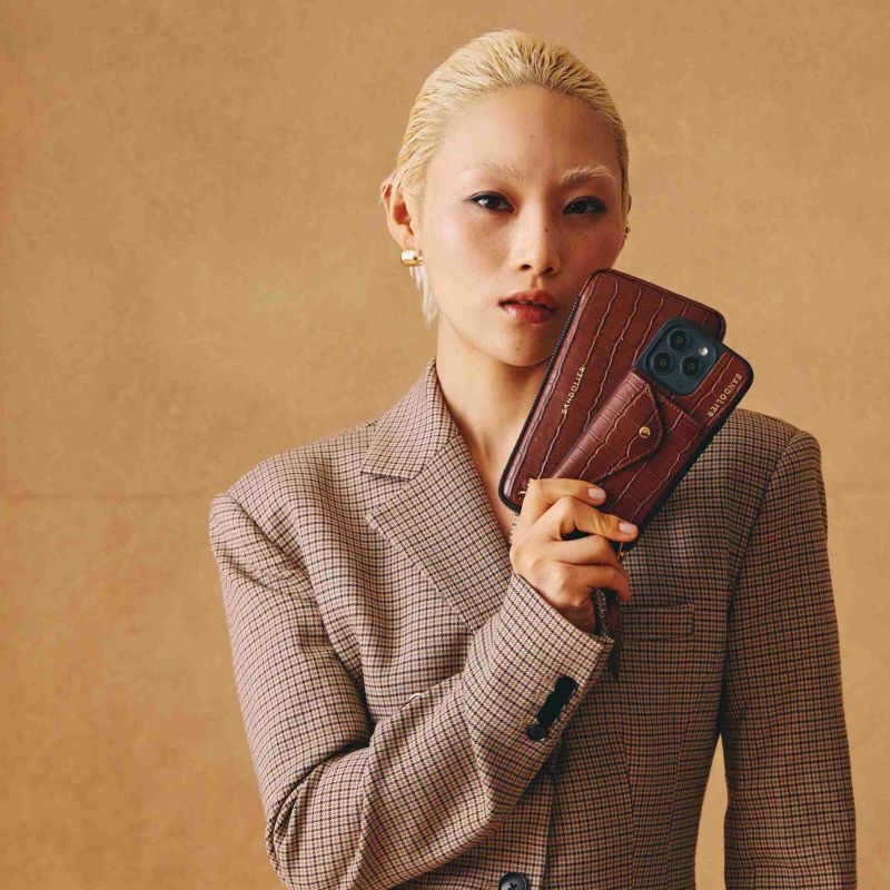 16 Series】VIVIAN SIDE SLOT CROC BROWN ヴィヴィアン サイド
