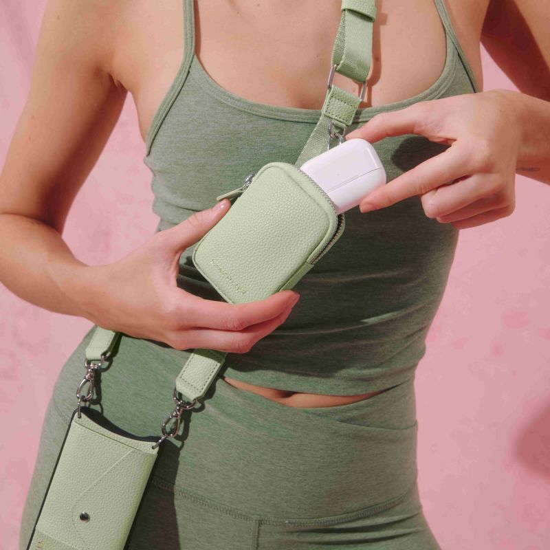 KEY ZIP POUCH PASTEL GREEN キー ジップ ポーチ パステルグリーン