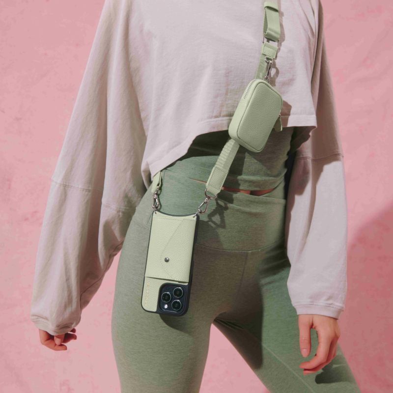 KEY ZIP POUCH PASTEL GREEN キー ジップ ポーチ パステルグリーン