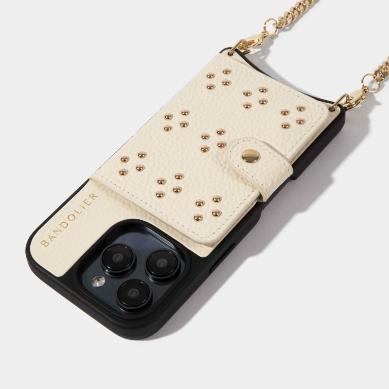 BANDOLIER iPhoneケース モナ スタッズ MagSafe対応 送料無料 15 Series】MONA STUDDED MAGSAFE IVORY モナ スタッズ