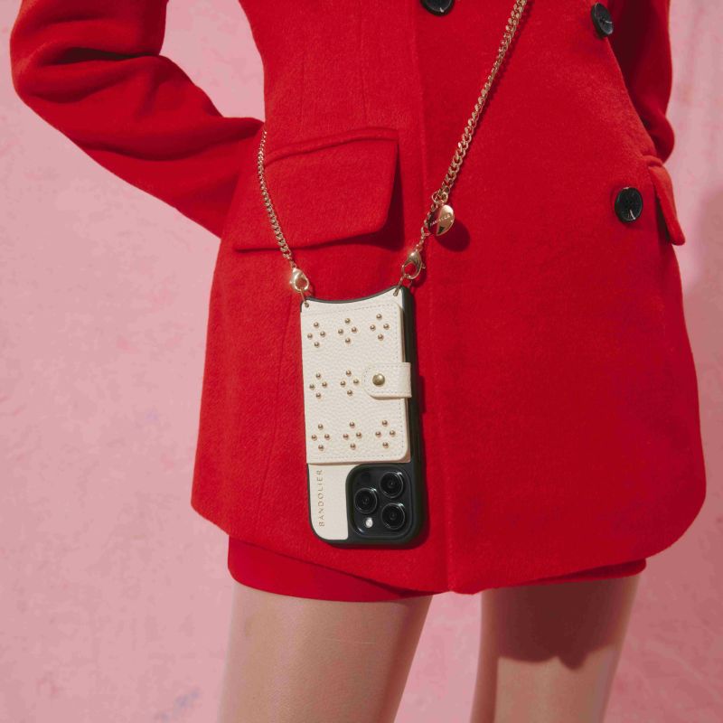 15 Series】MONA STUDDED MAGSAFE IVORY モナ スタッズ