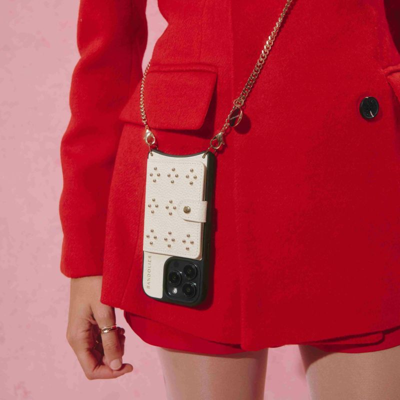 iPhoneアクセサリー maman 16 Series】MONA STUDDED MAGSAFE RED モナ スタッズ マグセーフ