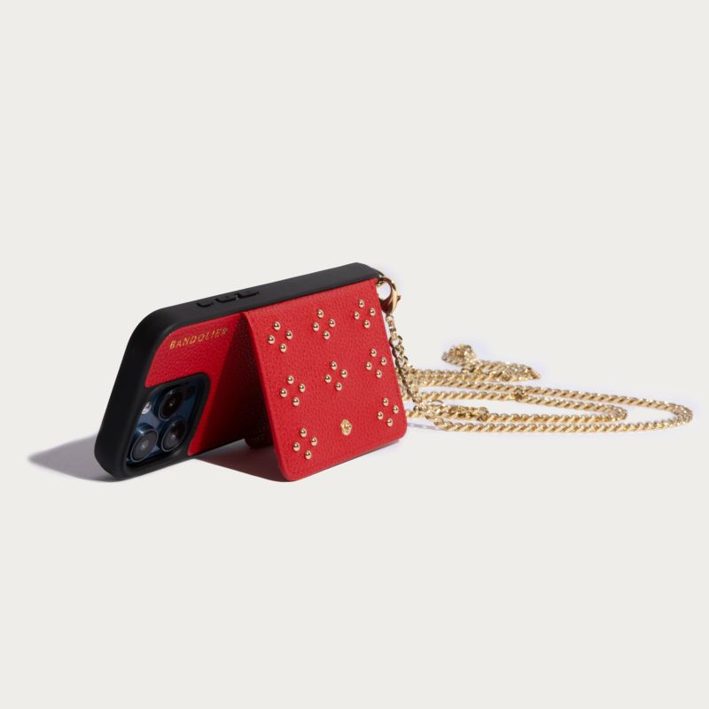 16 Series】MONA STUDDED MAGSAFE RED モナ スタッズ マグセーフ