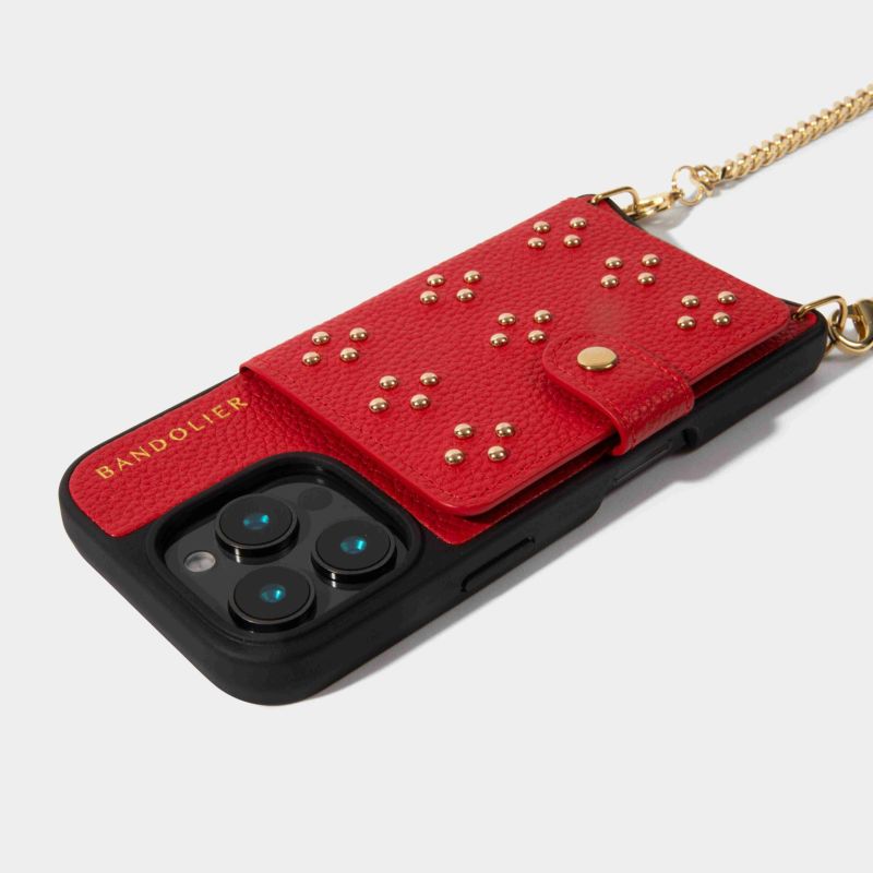 16 Series】MONA STUDDED MAGSAFE RED モナ スタッズ マグセーフ
