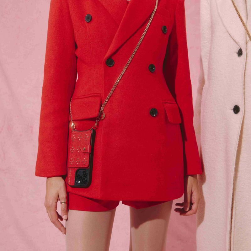 16 Series】MONA STUDDED MAGSAFE RED モナ スタッズ マグセーフ