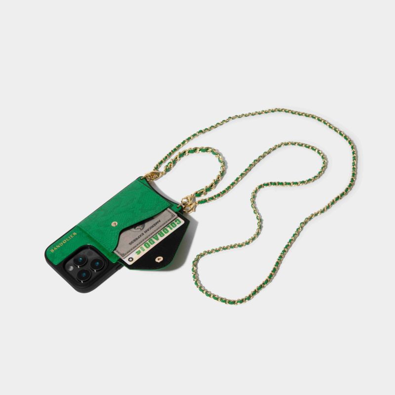 選べるYAMATO発送 LILY DUET BANDOLIER Green Snake/Gold 選べるYAMATO発送 LILY DUET BANDOLIER (Bandolier/iPhone