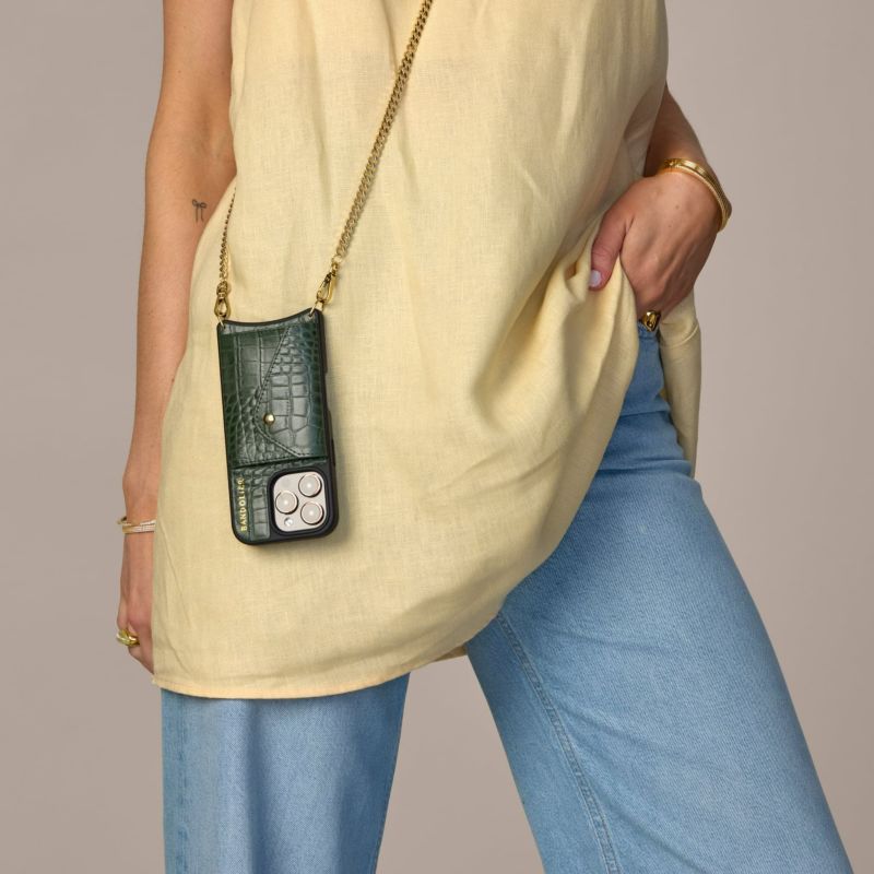 安心の国内発送 VIVIAN iPhoneケース サイドスロット BANDOLIER 16 Series】 VIVIAN SIDE SLOT DARK GREEN ヴィヴィアン サイド
